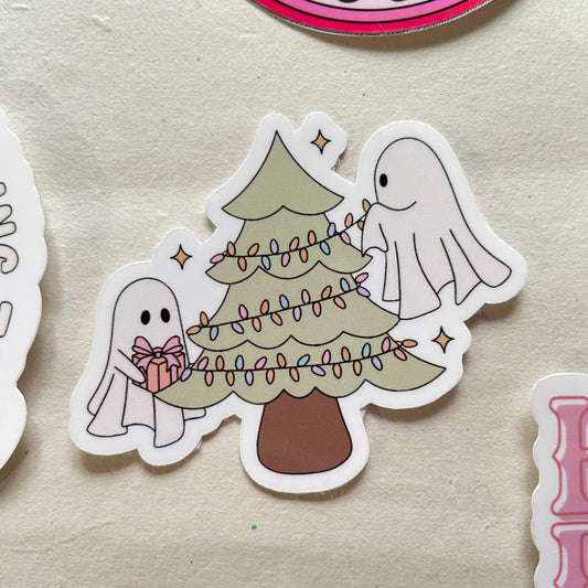 Christmas Ghosts Sticker