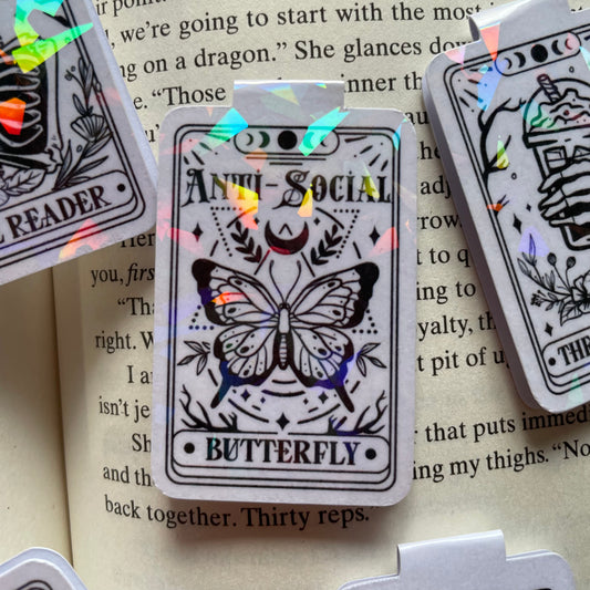 Anti Social Butterfly Tarot Magnetic Bookmark