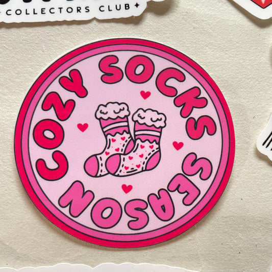 Cozy Sock Season Sticker